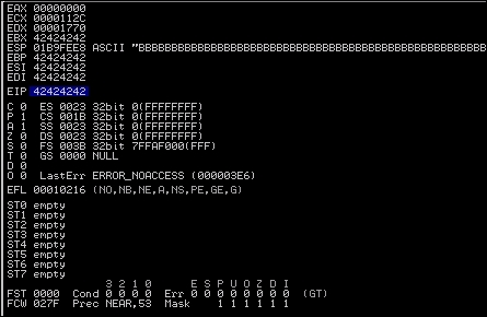 Writing a basic buffer overflow exploit