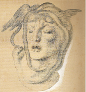 Fig. 39. Simeon Solomon, The Tormented Conscience, 1889, red chalk on paper, 40.6 × 30.5 cm, private collection.