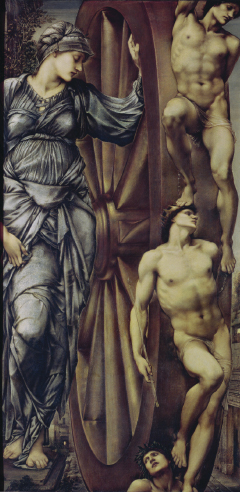 Fig. 42. Edward Burne-Jones, Wheel of Fortune, 1875–83, oil on canvas, 199 × 100 cm, Musée d’Orsay, Paris.