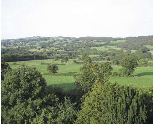 Fig. 73. The view from Biddulph Old Hall towards Congleton Edge.