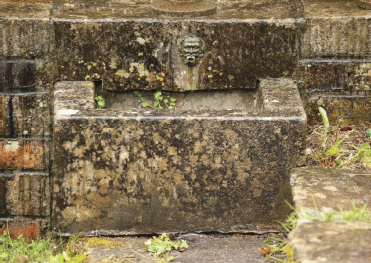 Fig. 92. The highly characteristic square water feature that formed part of the garden pavilion at Nunney Delamere.