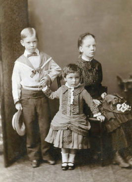 Fig. 104. Henry in his sailor suit with Hope (centre) and Mabel Emma.