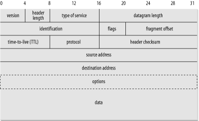 The structure of an IPv4 datagram