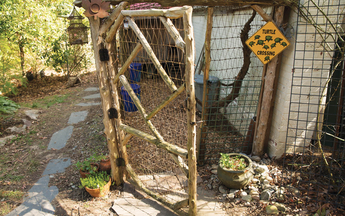 The author's homemade chicken pen.