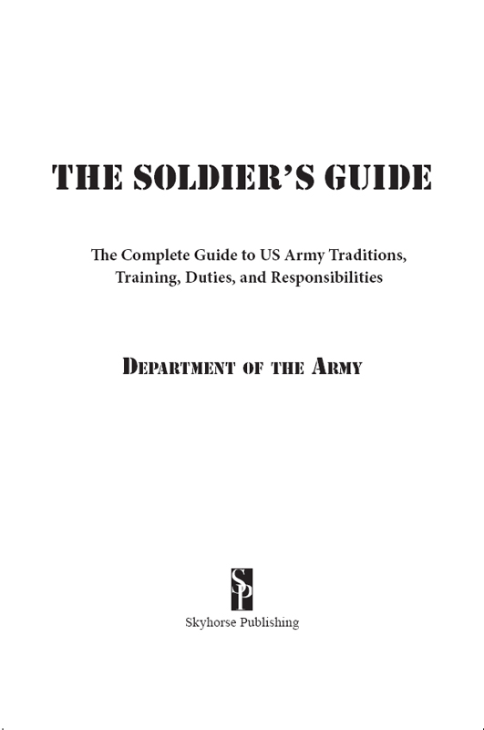 Title Page of Soldier’s Guide