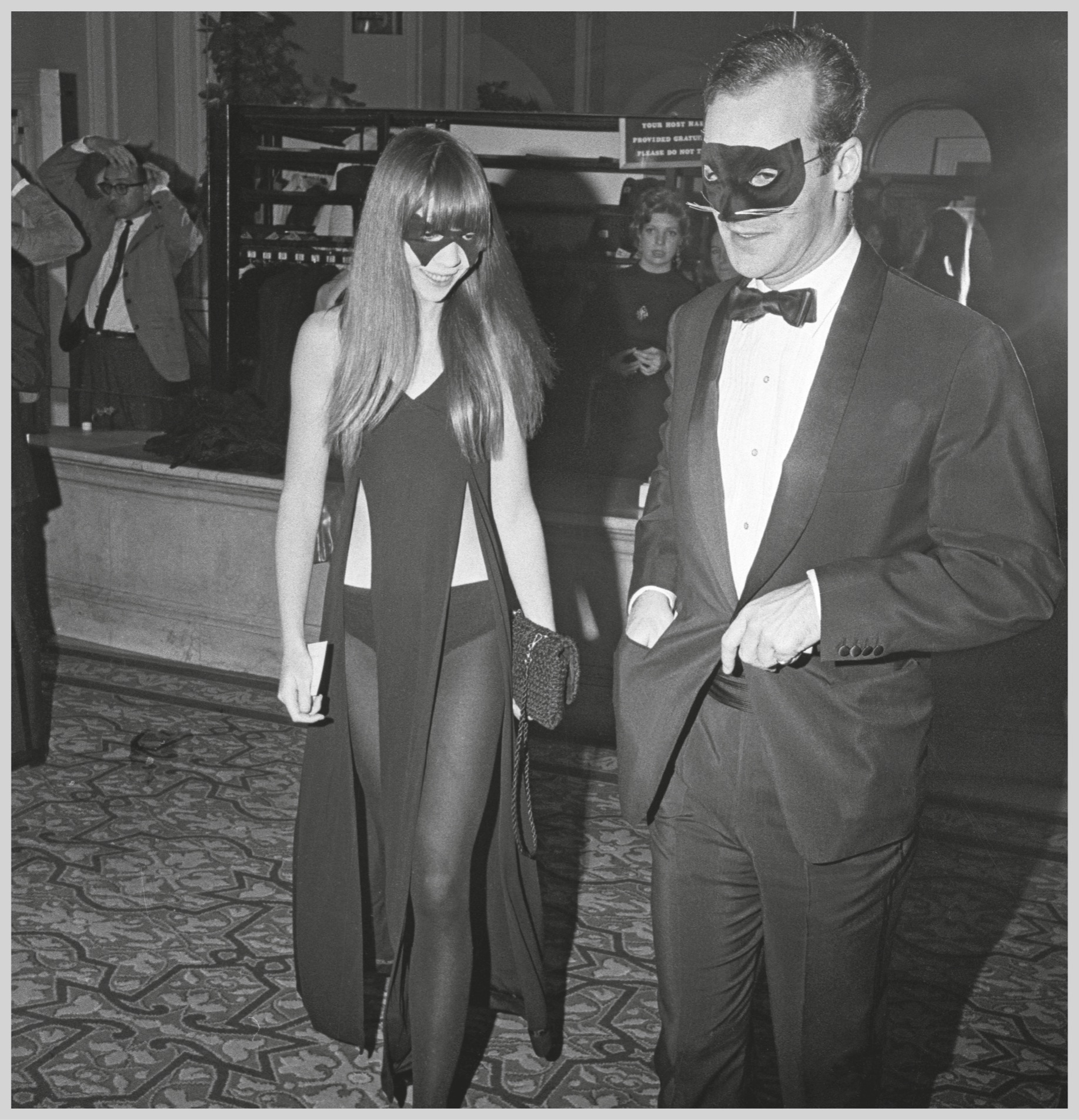 (Original Caption) Penelope Tree took author Truman Capote at his word and wore a black dress with matching mask to his Black and White Ball at New York's swanky Plaza Hotel. More than 450 people came to the private party - one of the most extravagant and elegant New York's social circles had seen in a long while.