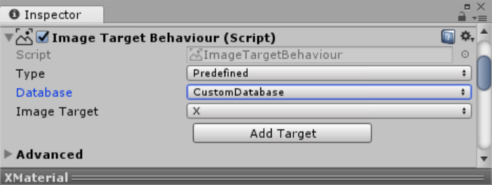 A screenshot showing the custom image target configuration.