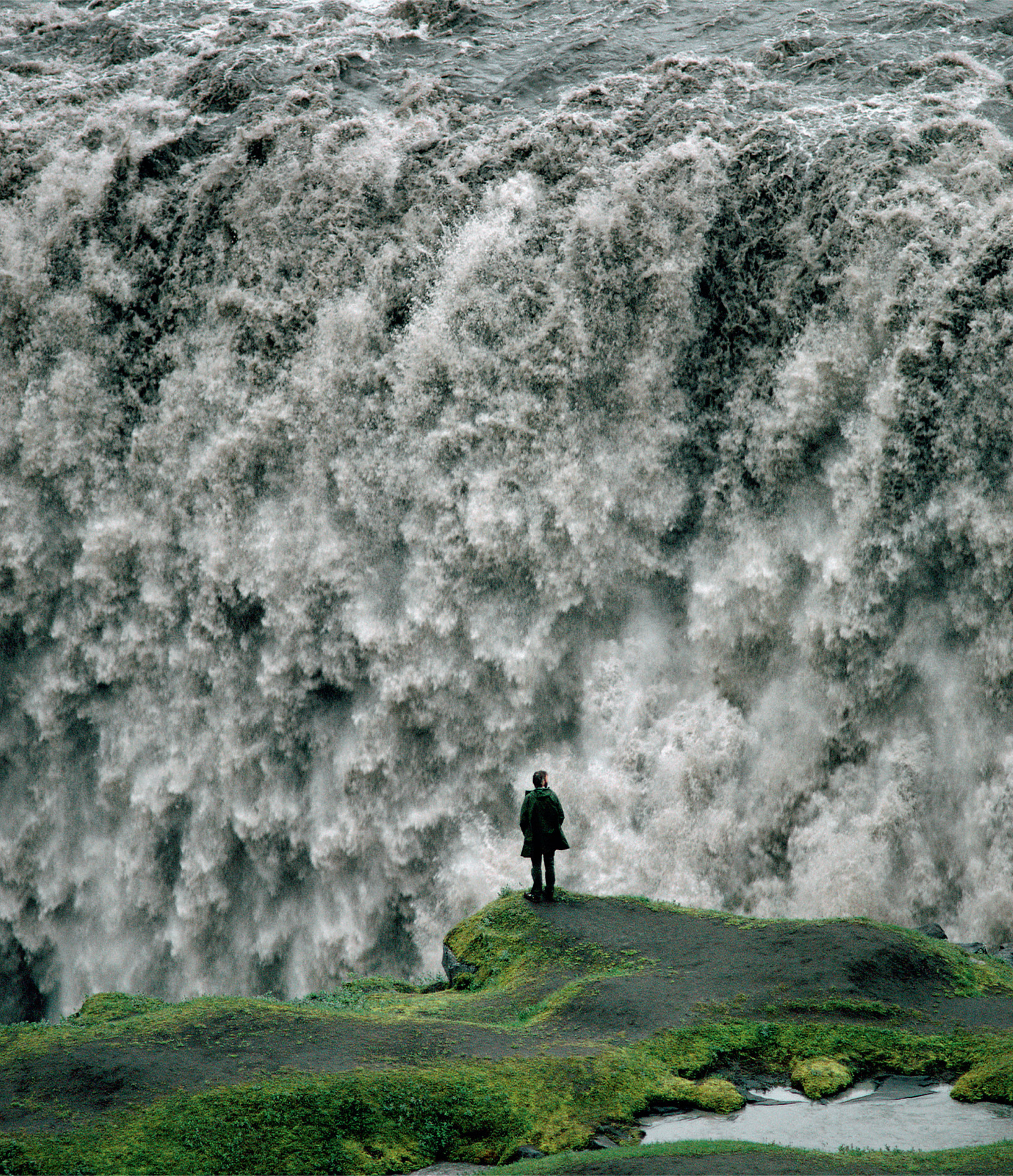 Iceland’s Dettifoss carries the greatest volume of water of any waterfall in Europe. It’s 45 metres high and 100 metres wide.