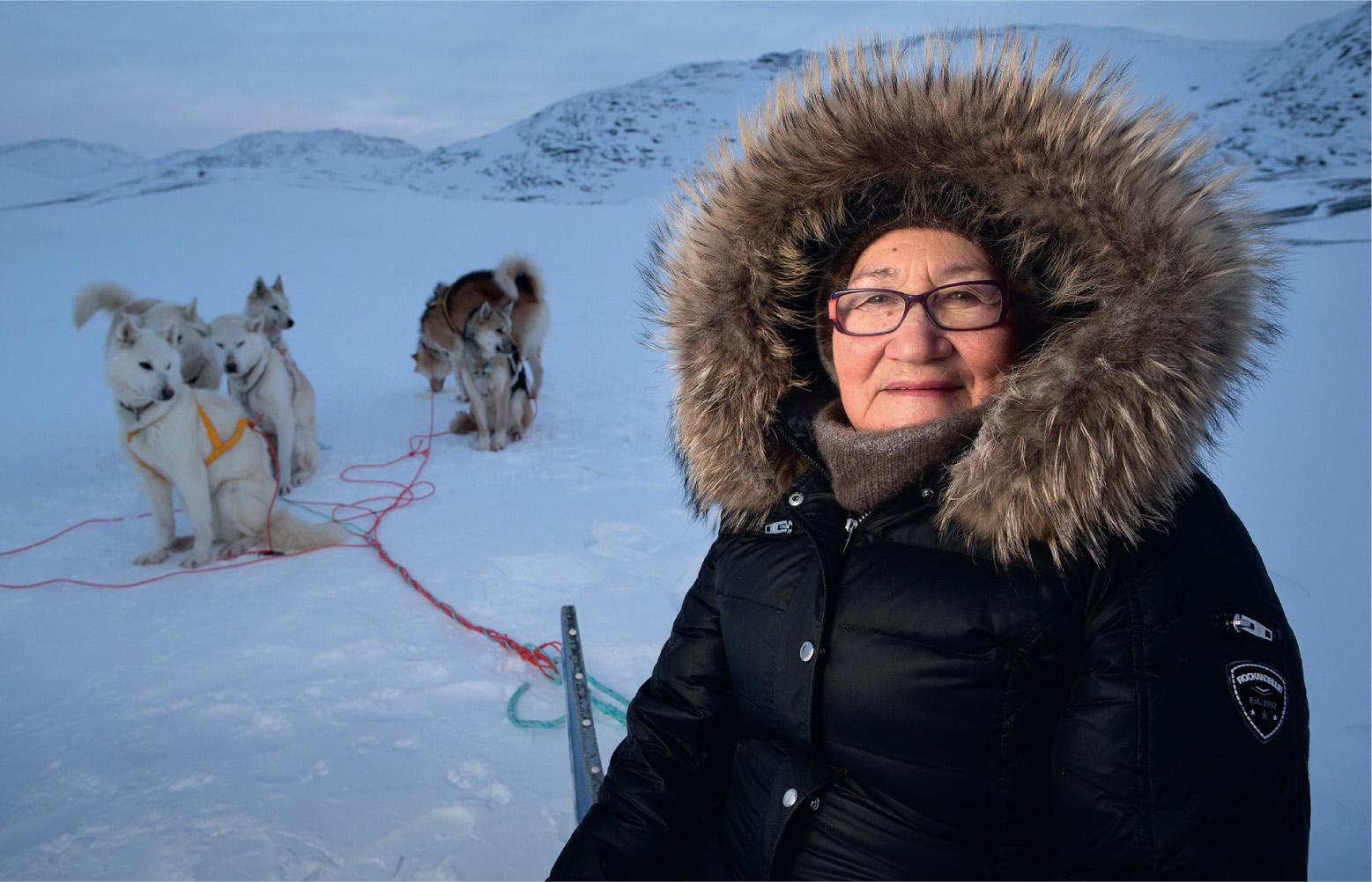 Sleds pulled by dogs have been the principle form of transportation in the Arctic for centuries, and, even though there are automobiles in Ilulissat, many people, including Sofie, prefer to travel by dog sled.