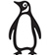 Penguin walking logo