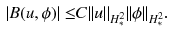 $$\begin{aligned} |B(u,\phi )|\le & {} C\Vert u\Vert _{H_{*}^2}\Vert \phi \Vert _{H_{*}^2}. \end{aligned}$$