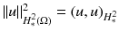 $$\Vert u\Vert _{H_{*}^2(\Omega )}^2= (u,u)_{H_*^2}$$