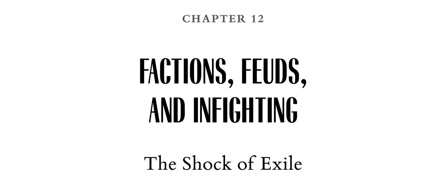 Chapter 12 Factions, Feuds, and Infighting The Shock of Exile