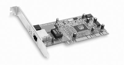 An internal PCI card mounts in an expansion slot inside a desktop or tower computer.