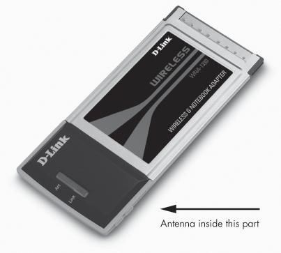 PC card Wi-Fi adapters usually have built-in antennas.