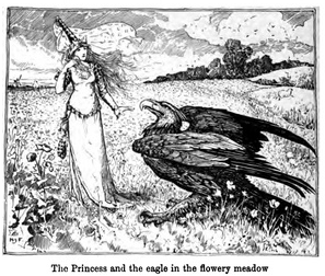 Image 0143.png: The Princess and the Eagle in the Flowery Meadow