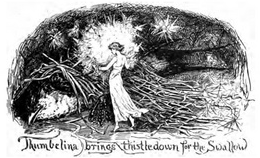 Image 0348.png: Thumbelina Brings Thistle-down for the Swallow