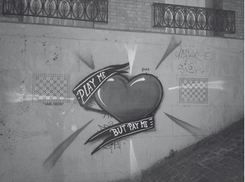 Grafiti de corazón