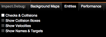 The Entities tab contains all the debug options to help you manage your entities in the level.