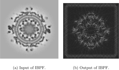 Example showing of IBPF. The input and the output are displayed in spatial domain.