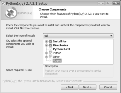 Figure showing Specifying the type of install.