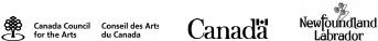 Logo: Canada Council for the Arts. Logo: Conseil des Arts du Canada.  Logo: Office of the Government of Canada. Logo: Newfoundland Labrador.