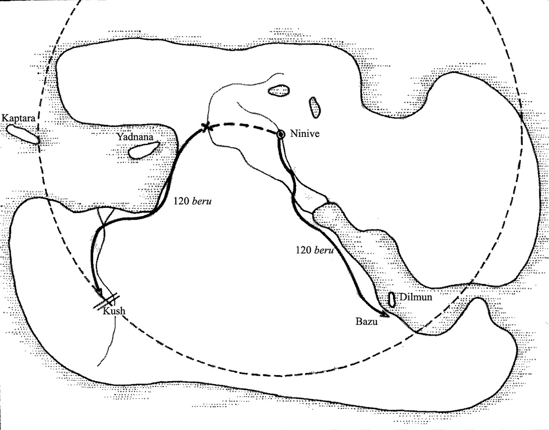 Il raggio di 120 bēru e la dimensione dell’impero assiro.