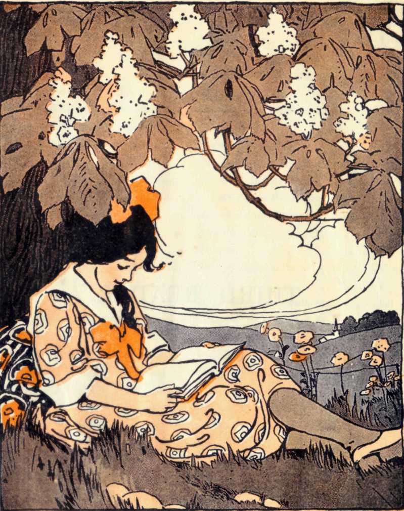 Girl reading a book