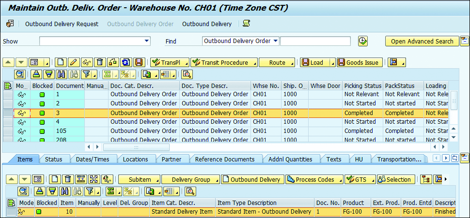 Outbound Delivery Order in Decentralized EWM