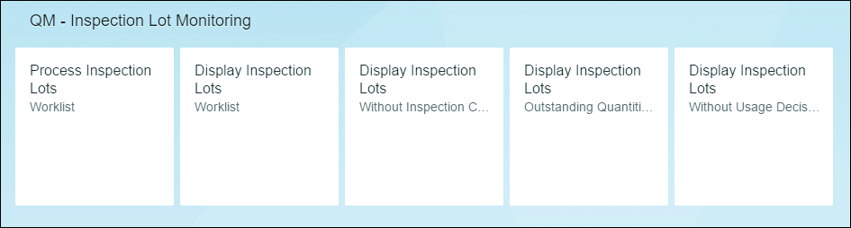 Inspection Lot Monitoring Group