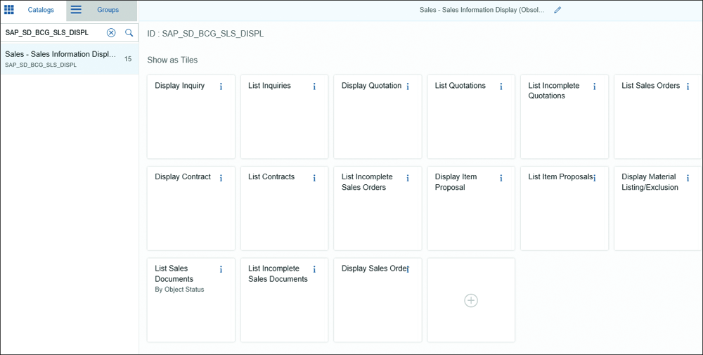 SAP Fiori Sales Information Display