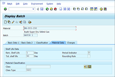 Maintaining Shelf-Life Data in SAP S/4HANA without Classification