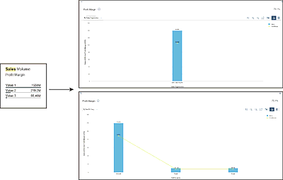 Sales Volume and Profit Margin by Sales Organization and Customer