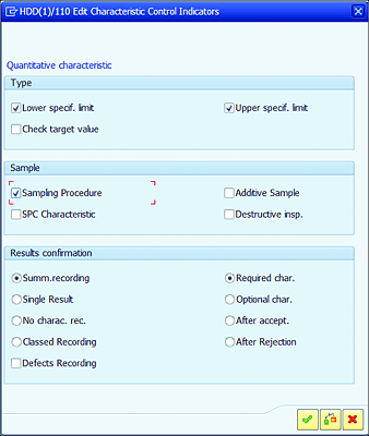 Edit Characteristic Control Indicators