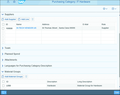 Purchasing Category Creation