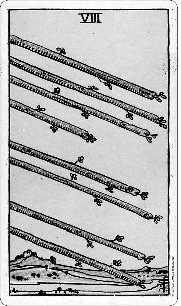 EIGHT OF WANDS