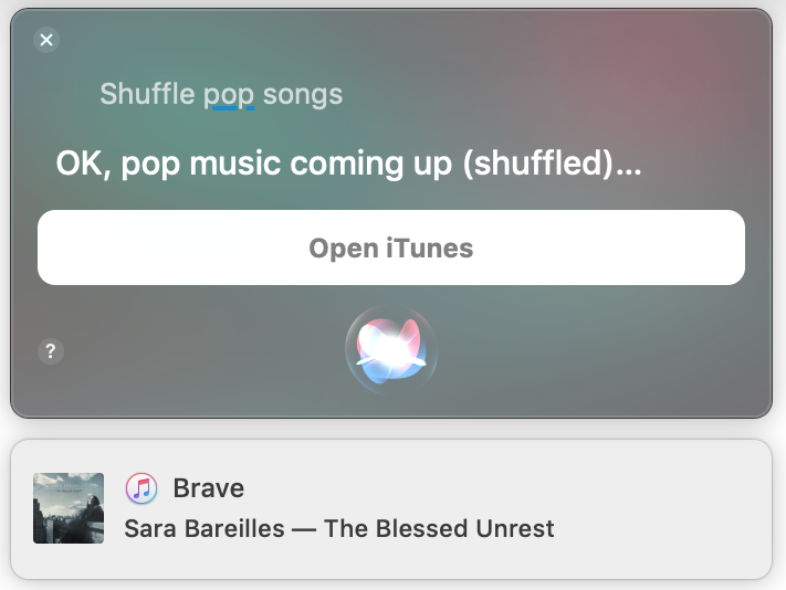 Figure 35: Whether it’s country, classical, rock, or hip-hop, Siri can serve up all songs in your library from a particular genre. If you’re an Apple Music subscriber, it plays a station based on that genre.