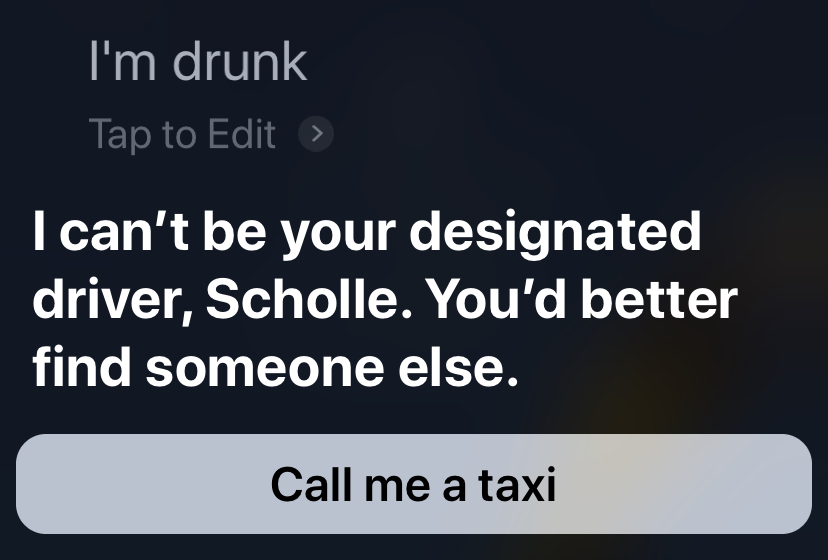 Figure 44: Siri can help get you home safe.