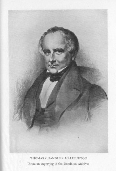 THOMAS CHANDLER HALIBURTON. From an engraving in the Dominion Archives