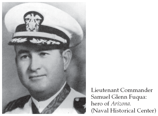 Image: Lieutenant Commander Samuel Glenn Fuqua: hero of Arizona. (Naval Historical Center)