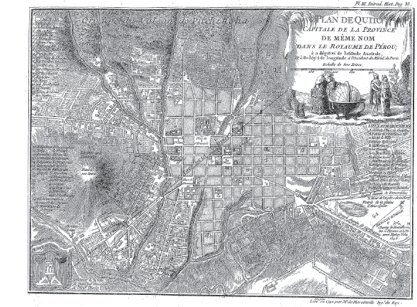 Map of Quito in 1736.