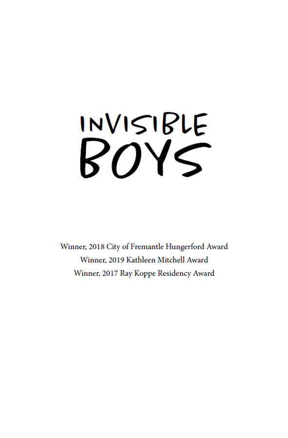 Half Title of Invisible Boys