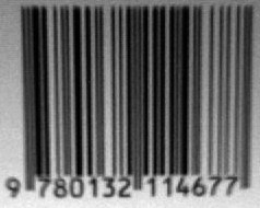 Barcode photo, somewhat blurry and dim