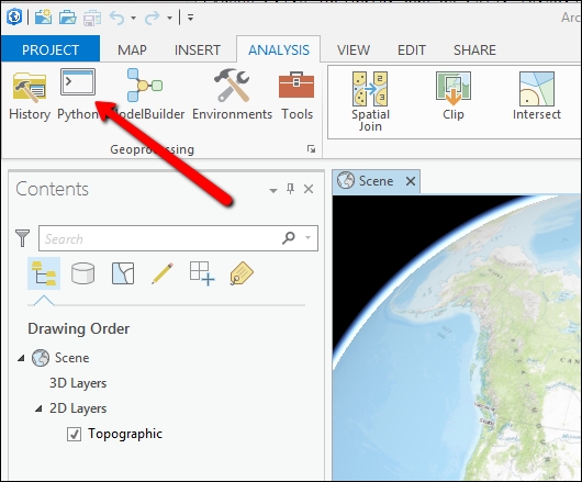 Using the new Python window in ArcGIS Pro