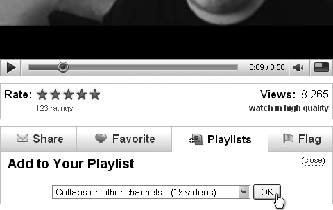 Adding videos to your new playlist is very simple.