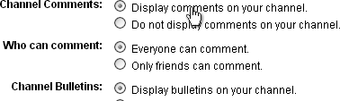 You can easily turn on your channel comments.