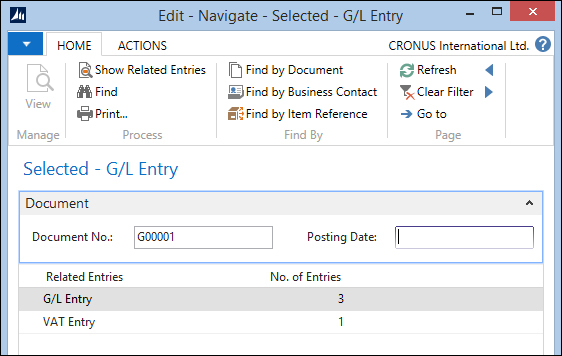 Working with general journals