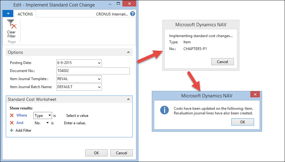 Standard cost worksheet