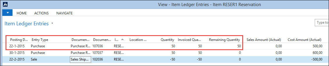 Creating a reservation