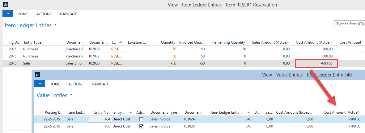 Creating a reservation